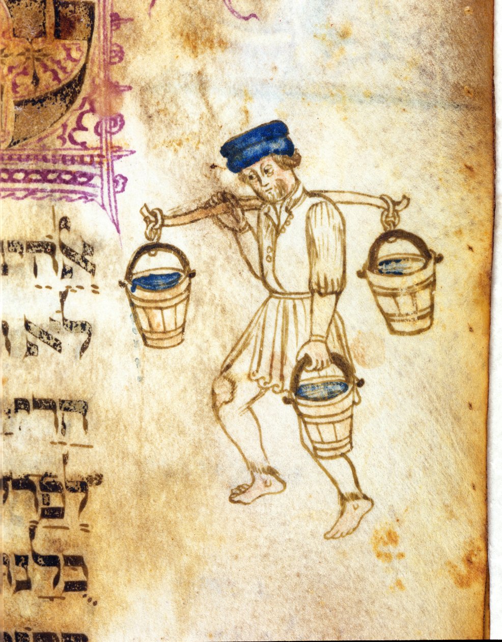 Egy zsidó vízszállító (vellum) alkotó: Italian School