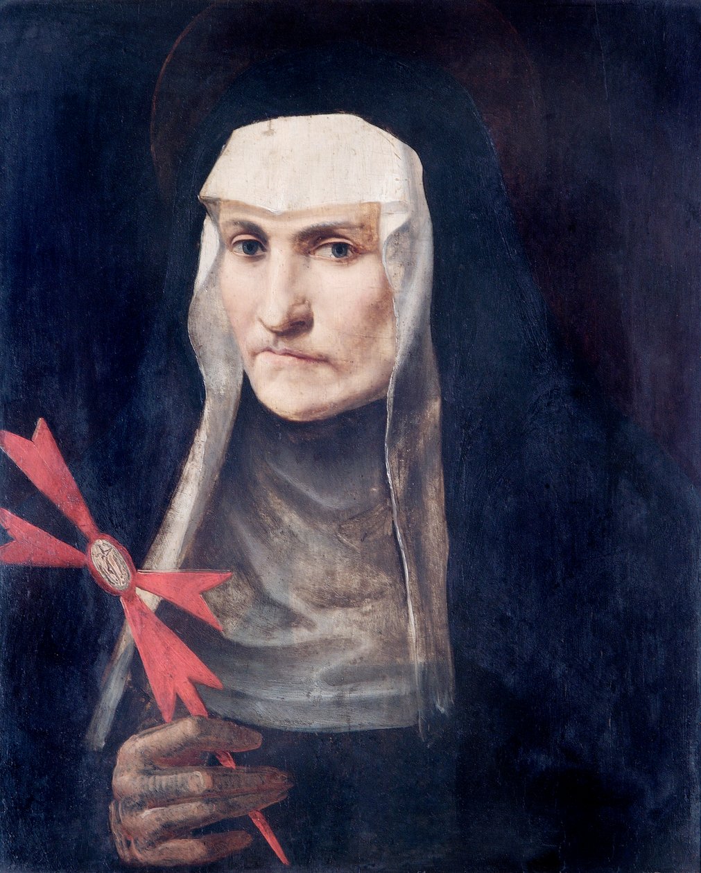 Egy szent apáca, 1600 körül (olaj nyárfa panelen) alkotó: Italian School