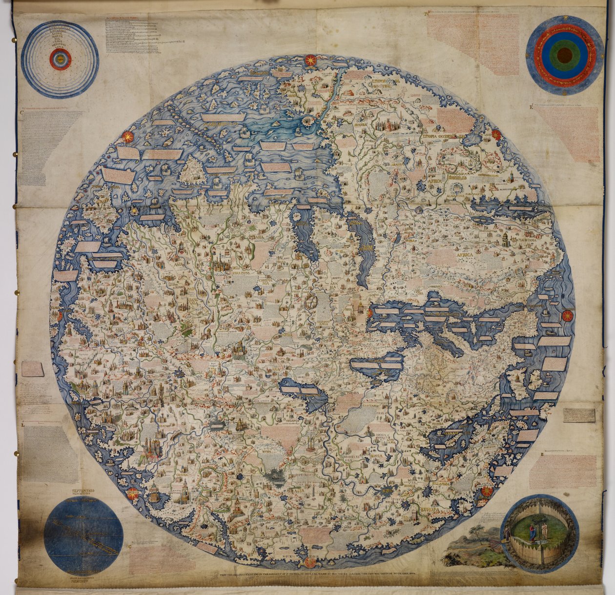 Adjuk hozzá a havat. 11267 „Nagy síkgömb vagy világtérkép” 1459-ből, Mauro Frau alkotó: Italian School