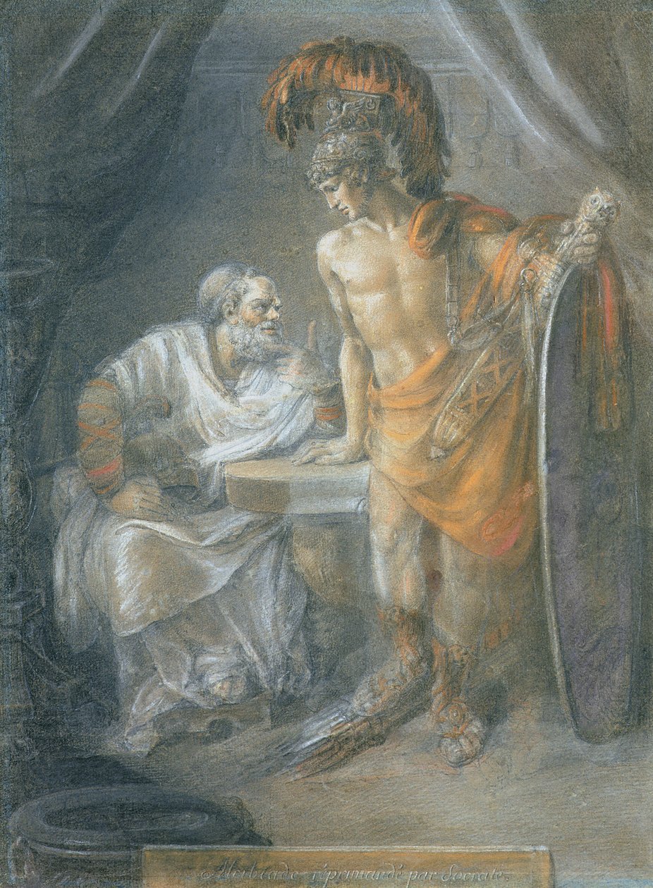 Alkibiadész Szókratész megdorgálta, 1780 körül alkotó: Italian School
