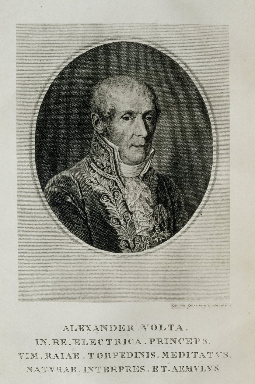 Alessandro Giuseppe Antonio Anastasio Volta (1745-1827), a LOpera Alessandro Volta-ból, Milánó, 1927 alkotó: Italian School