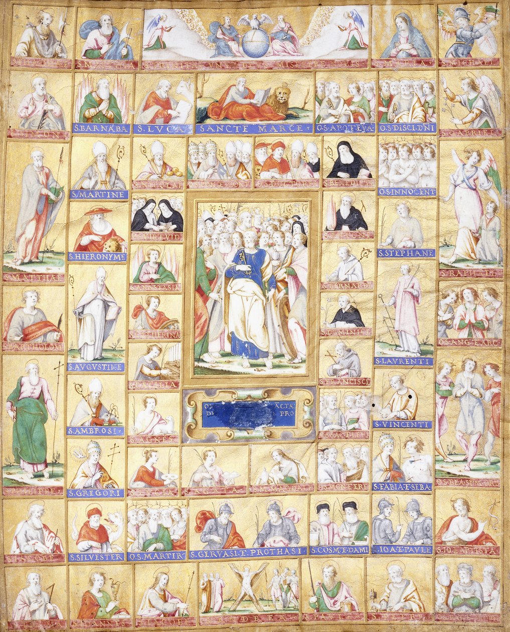 Mindenszentek Szent Péterrel a közepén, 1560 körül alkotó: Italian School