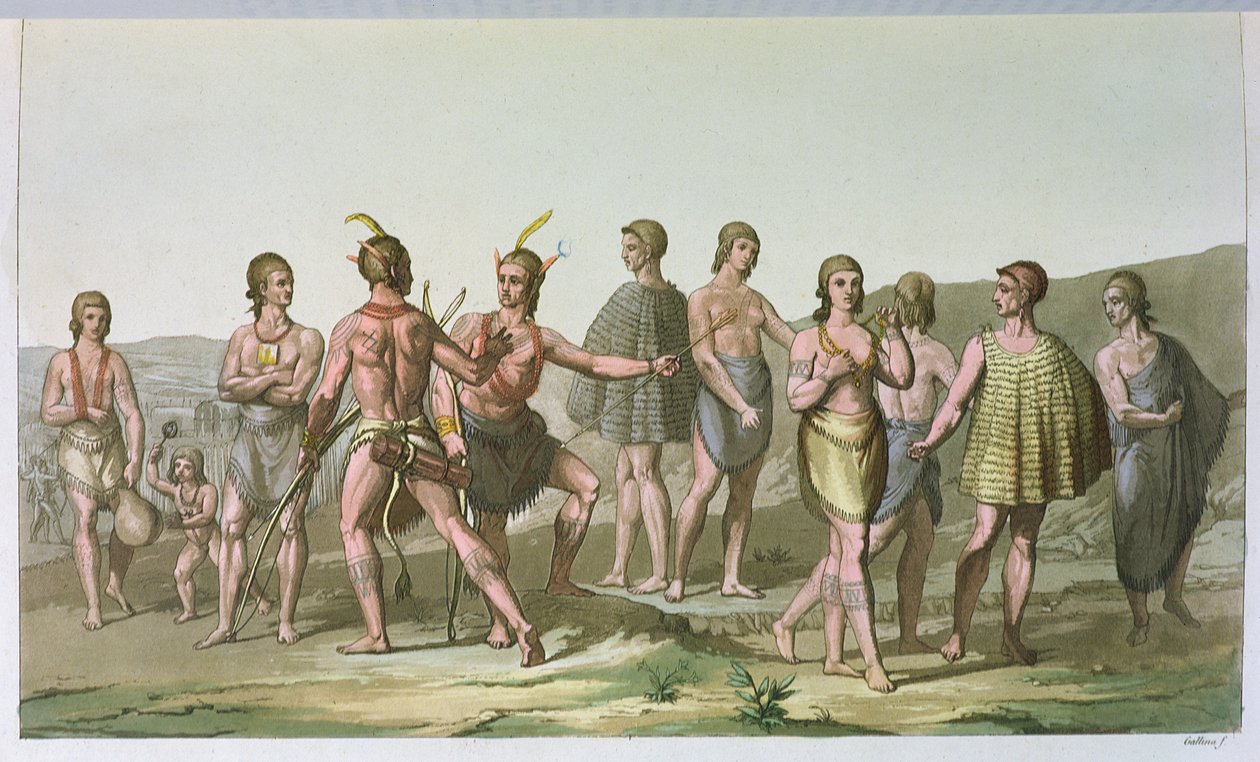 Amerikai indiánok Dél-Karolinából, 1820 körül alkotó: Italian School