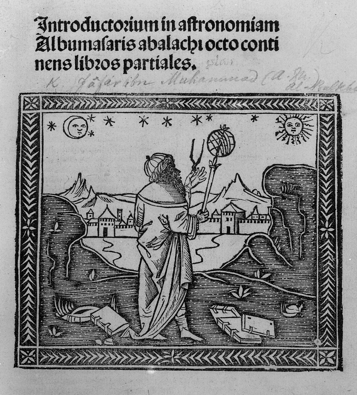 Csillagvizsgáló csillagász, az Introductorium in astronomiamból, 1506-ban Velencében alkotó: Italian School