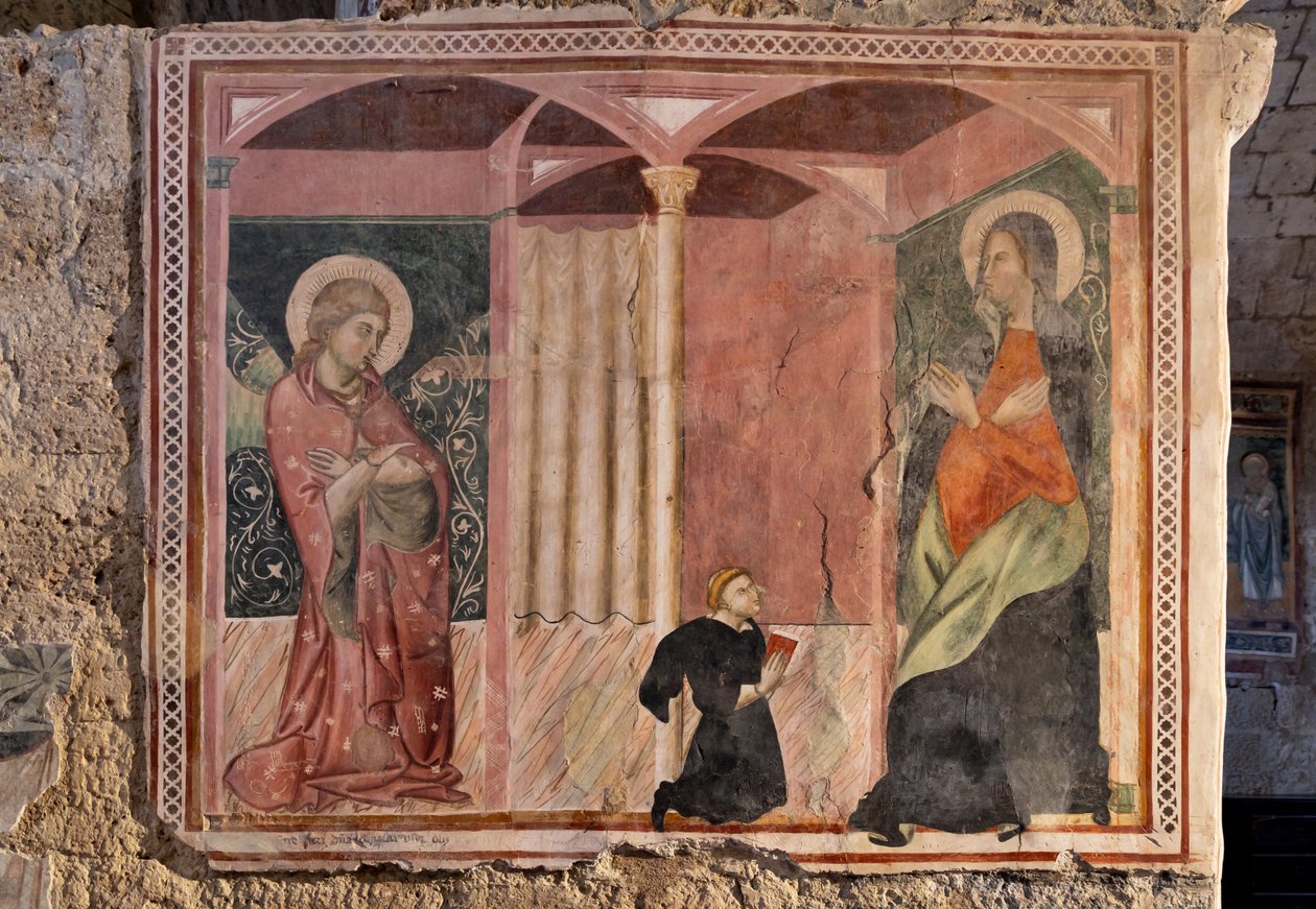Angyali üdvözlet, Feszület oratóriuma, XIII. század utolsó negyede (freskó) alkotó: Italian School