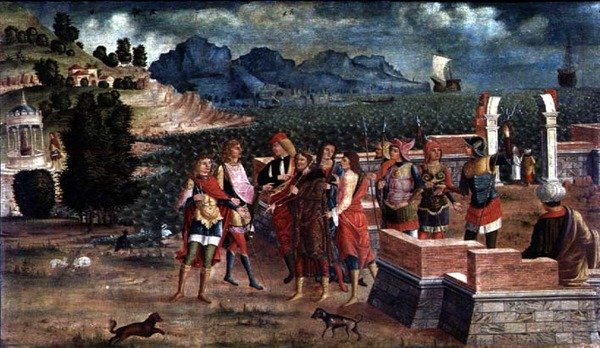 Apollón és Poszeidón segíti Laomedont, 1500 körül alkotó: Italian School