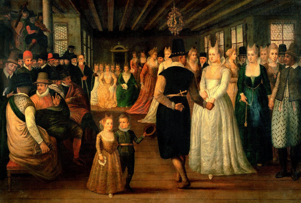 Bál Velencében a külföldi látogatók tiszteletére, 1580 körül alkotó: Italian School