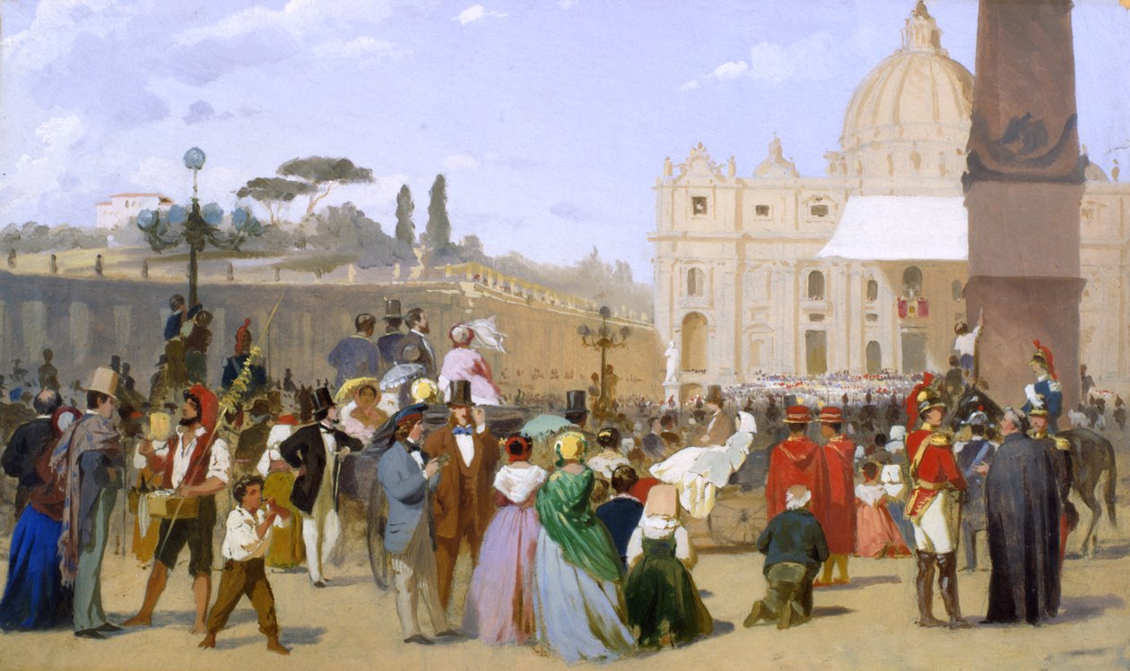 IX. Pius áldása a Szentpéteri erkélyről, 1846-78 körül alkotó: Italian School