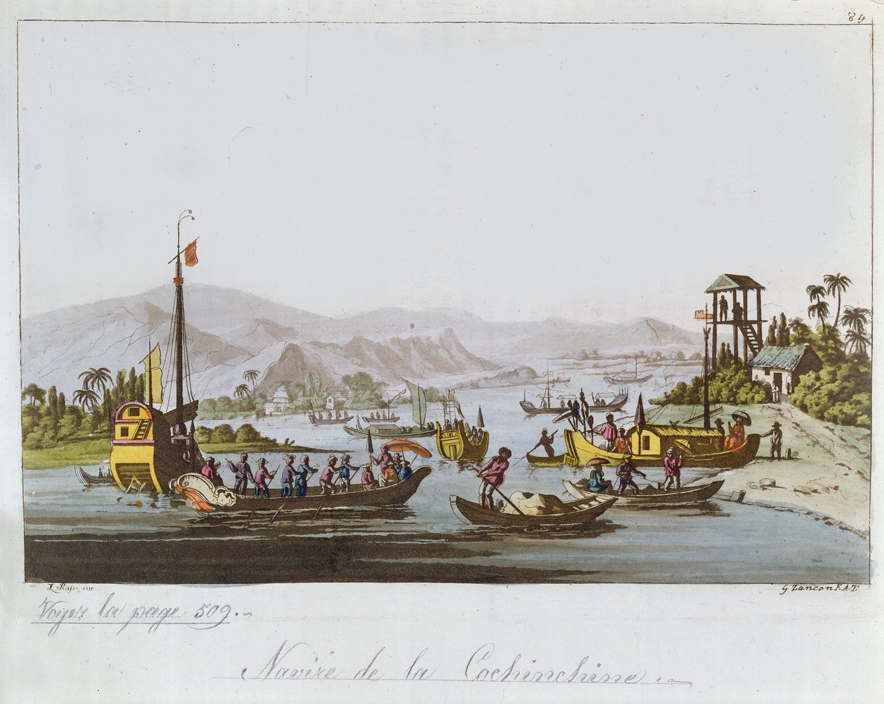 Csónakok Cochin Kínában, kb. 1820-25 alkotó: Italian School
