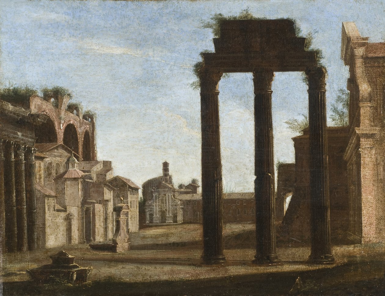 Campo Vaccino Rómában, 1650 körül alkotó: Italian School