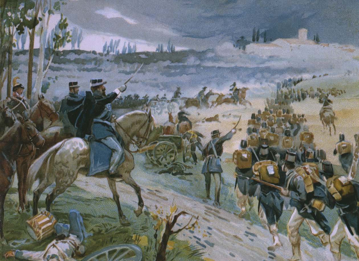 Róma elfoglalása a Porta Pia áttörésén keresztül 1870. szeptember 20-án, illusztráció a Risorgimento történetét bemutató albumból, amely a Talmone csokoládéhoz készült, 19. század végén alkotó: Italian School