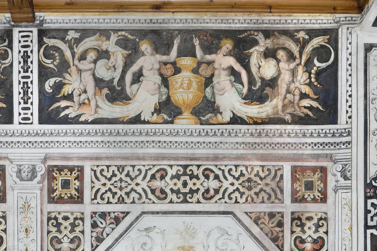 Carducci szoba, részlet (friss) alkotó: Italian School