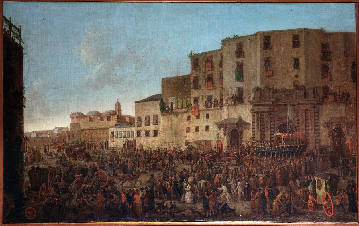 Karnevál Nápolyban, Olaszország (Karnevál Nápolyban, Olaszország) Névtelen festmény alkotó: Italian School
