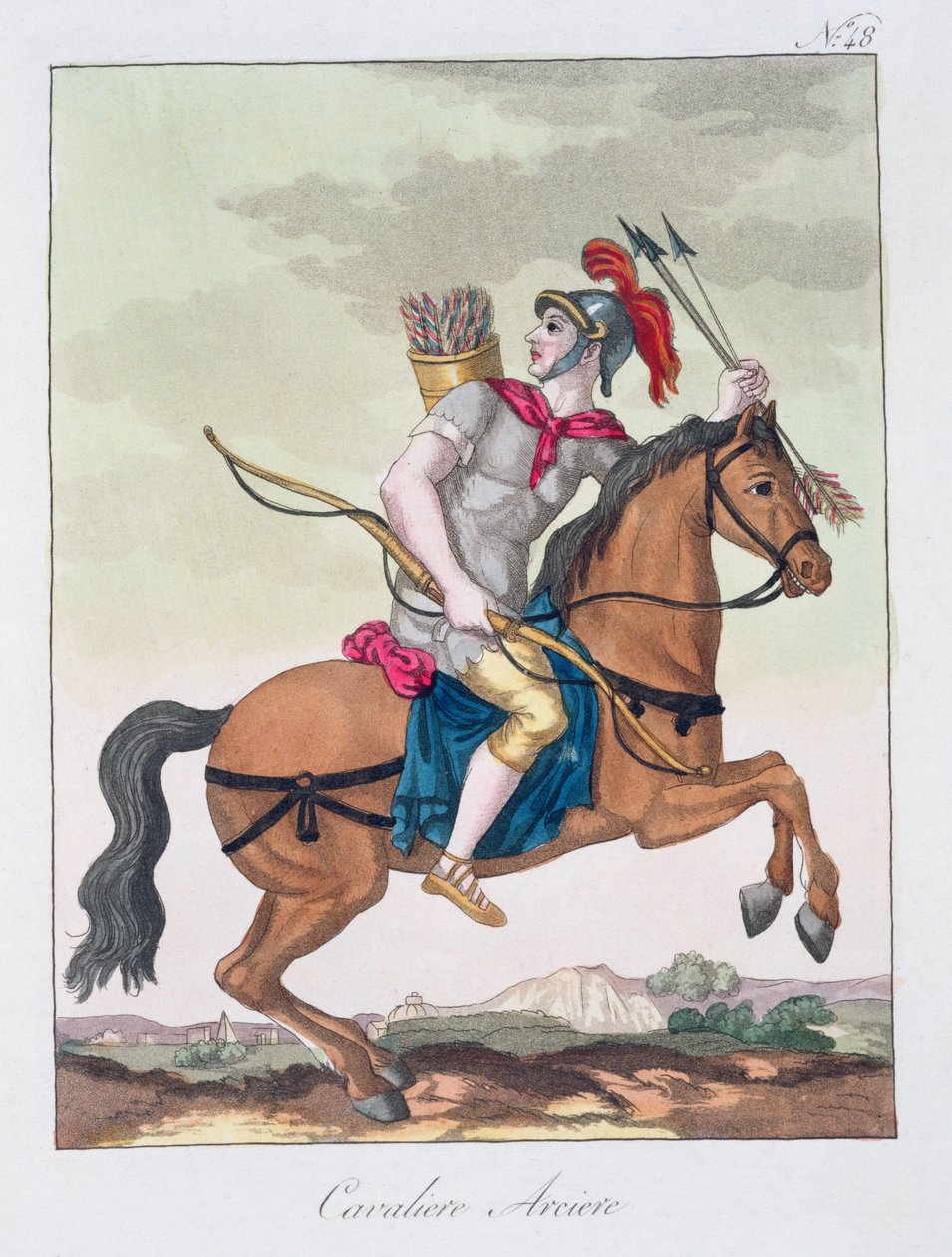 Lovassági íjász, Los Angelesből, 1825 alkotó: Italian School