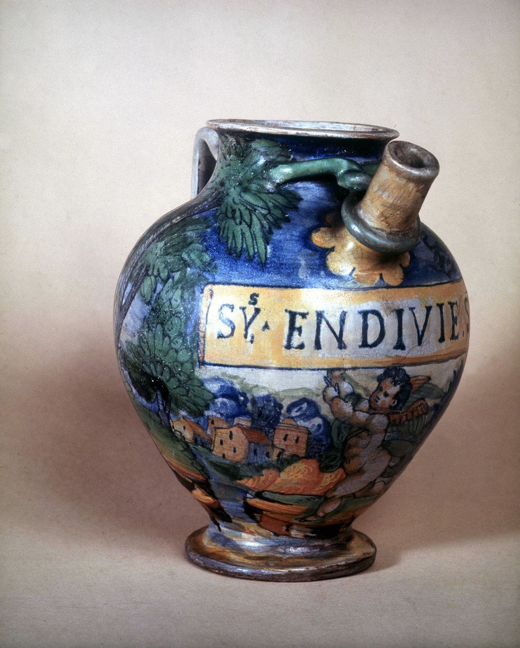 Urbin kerámia kancsó. 16. század.Museo del Castello. Milánó alkotó: Italian School