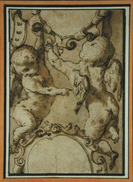 Kerubok, 17. század eleje (toll és tinta, mosás papíron) alkotó: Italian School
