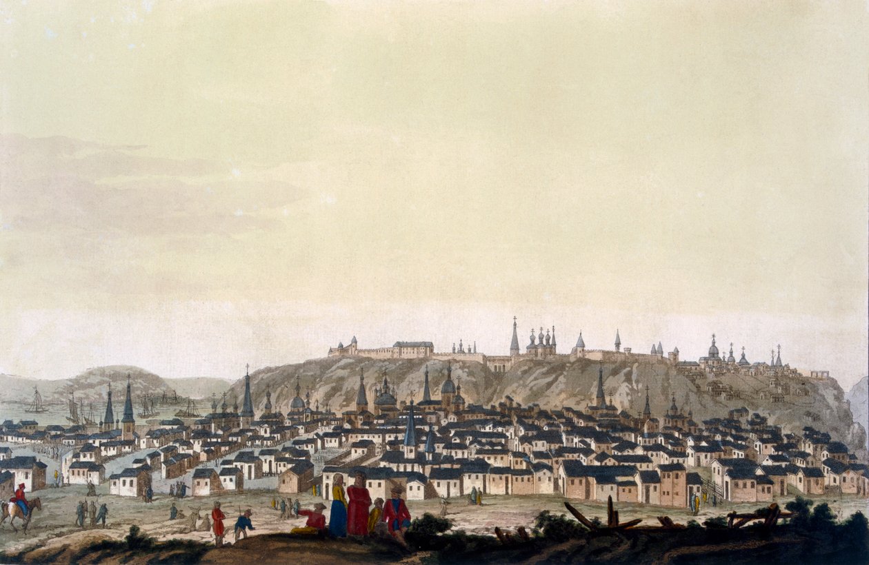 Tobolszk városa, Oroszország, 1820-as és 30-as évek körül alkotó: Italian School