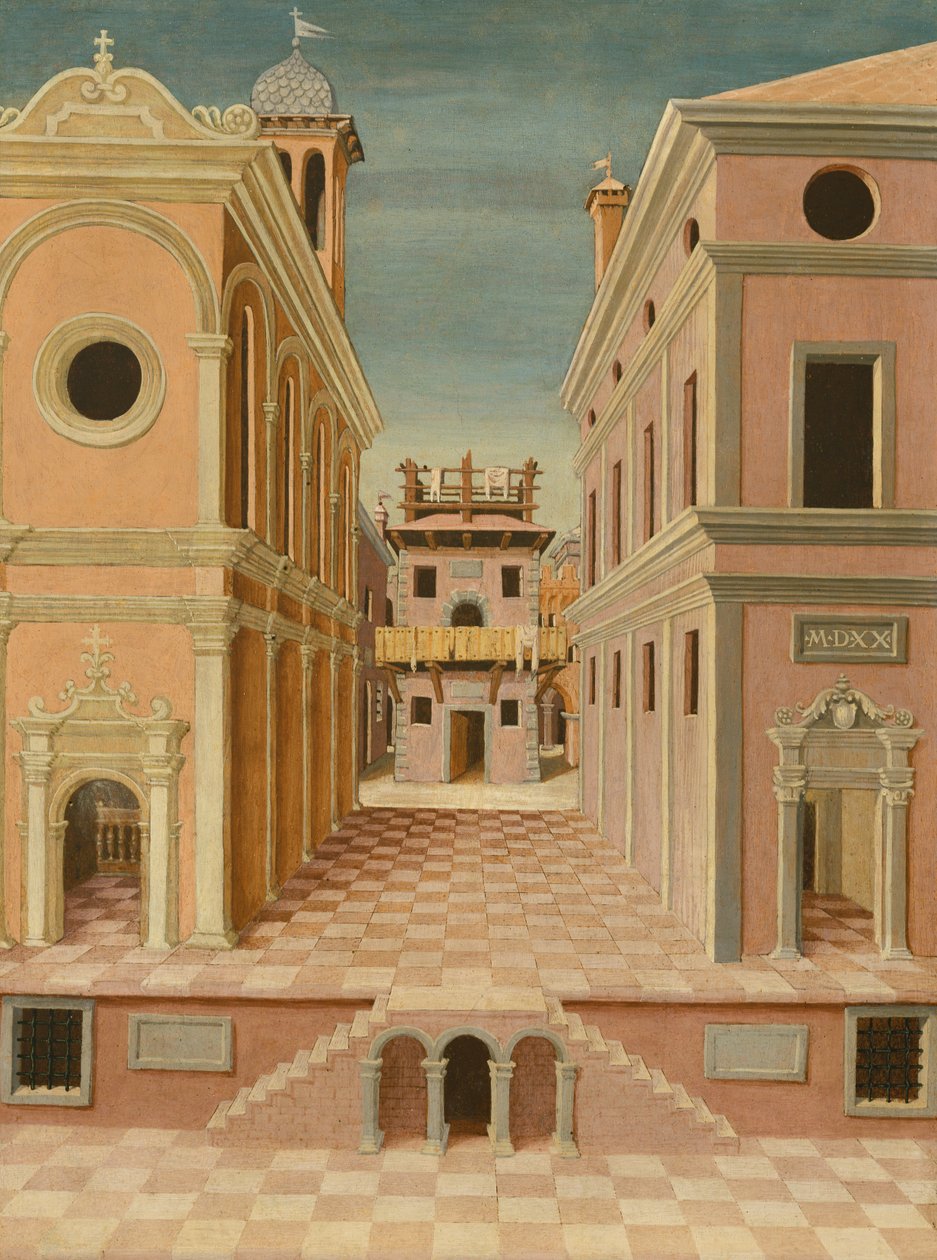 Városkép (festmény) alkotó: Italian School
