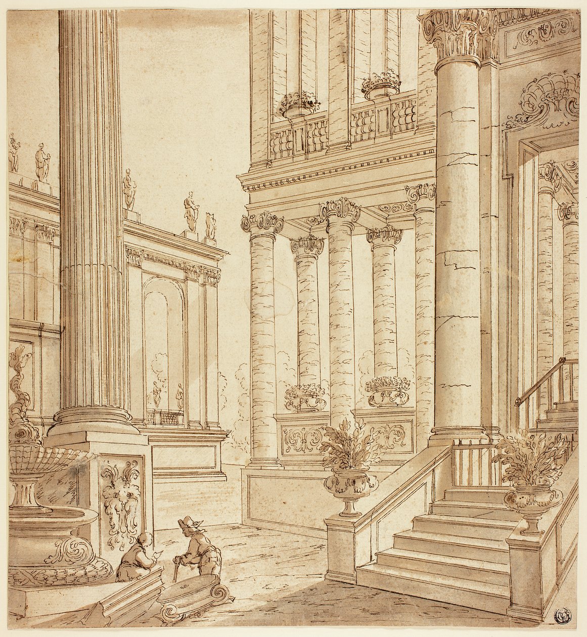 Portico oszlopsor alkotó: Italian School