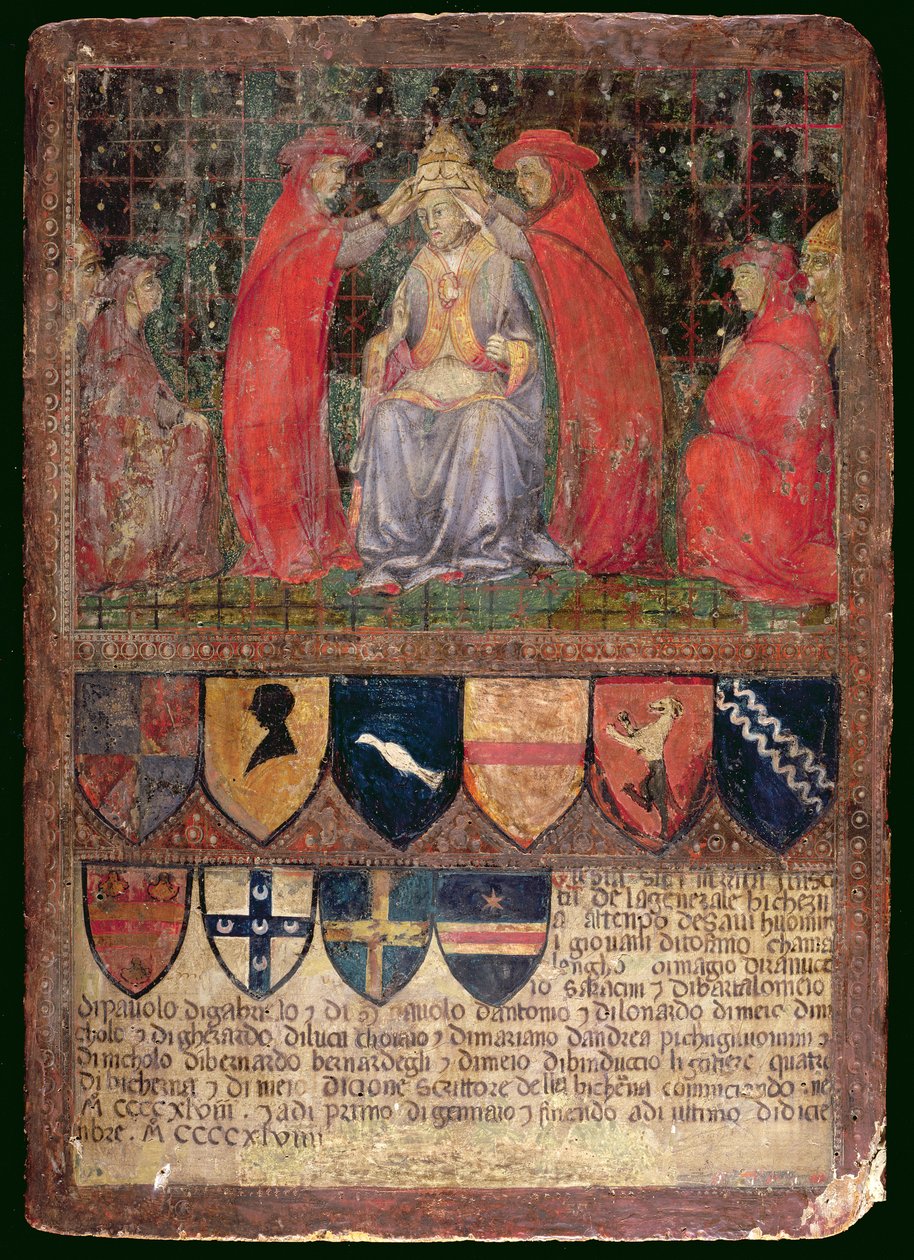 V. Miklós pápa megkoronázása 1447-ben alkotó: Italian School