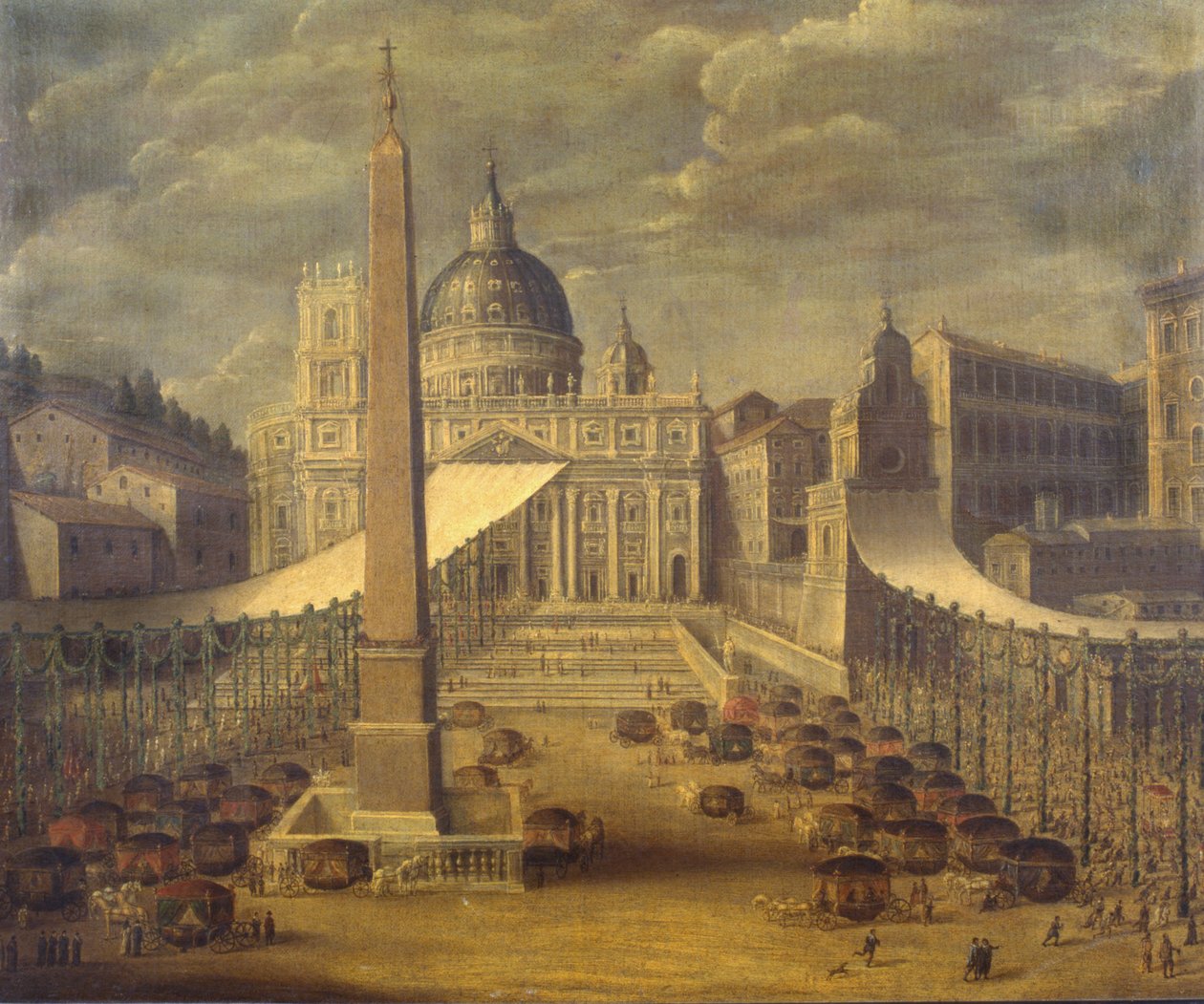 Corpus Christi körmenet a Piazza San Pietro-n alkotó: Italian School