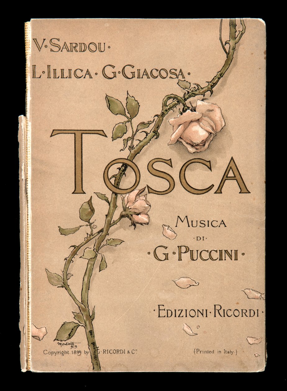 Borító, Libretto della Tosca, Giacomo Puccini, Ricordi Edition, Olaszország alkotó: Italian School
