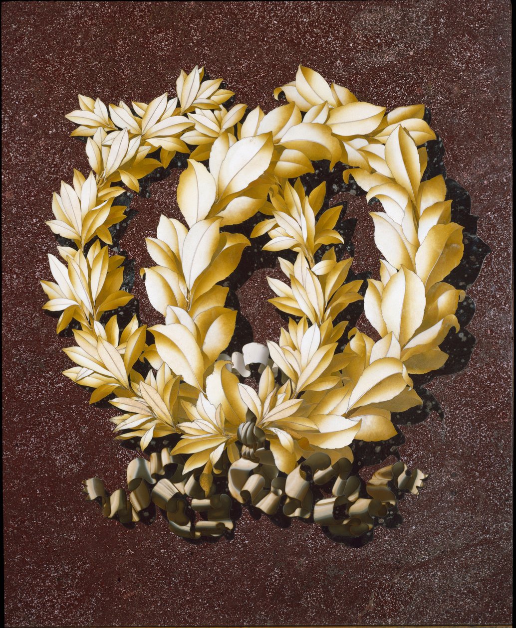 Levélkoronák (intarziás márvány alkotó: Italian School