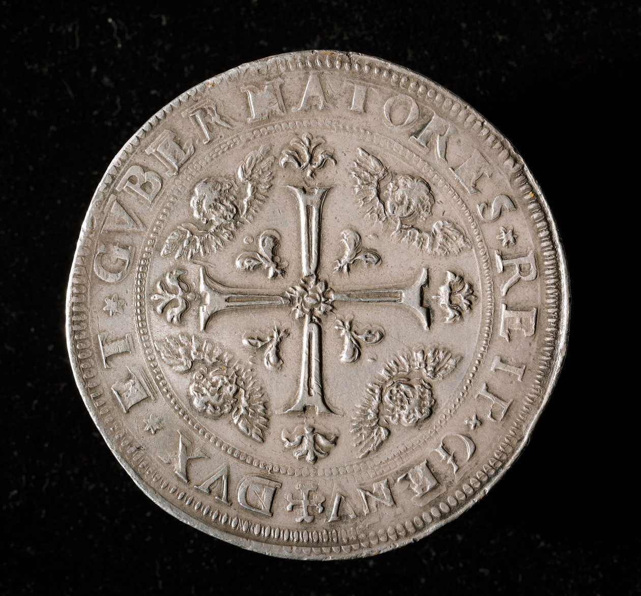 A Gének Köztársaságának pénzneme: hat ekus ezüst érme. Átm. 61,5 mm. 1715. Vissza. Genes Musei di Strada Nuova (l., M7156) alkotó: Italian School