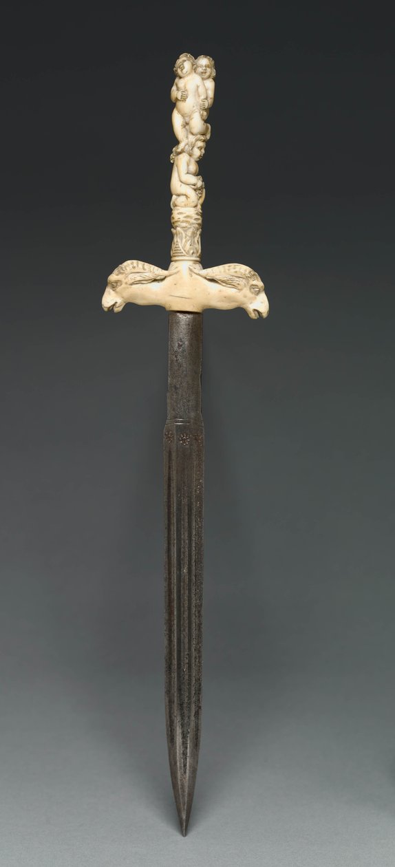 Tőr, 1600-as évek vége (acél és elefántcsont) alkotó: Italian School