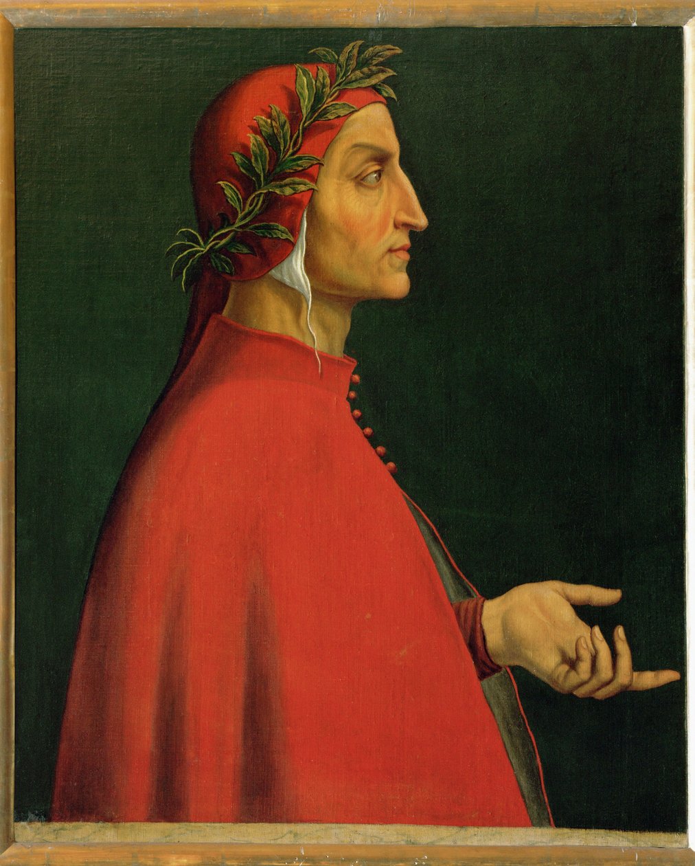 Dante Alighieri, olasz költő, aki a Divina Commedia ... alkotó: Italian School