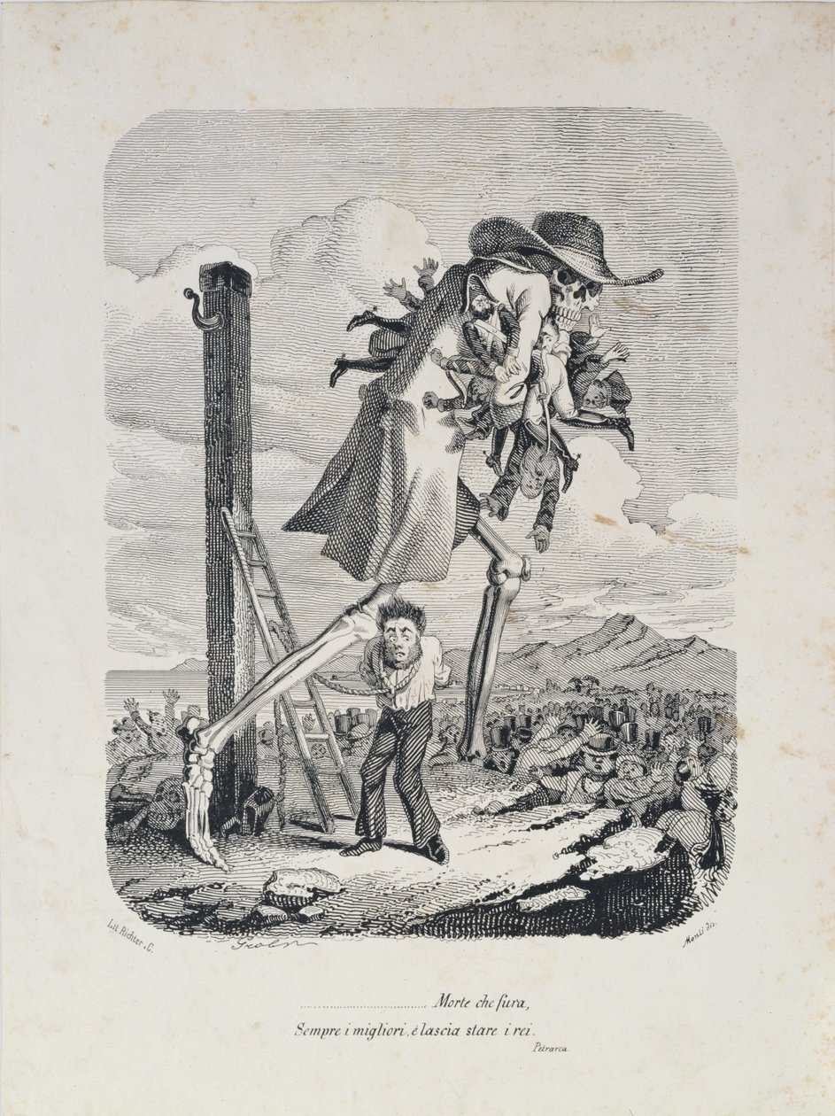 A halál minden jót elvesz, és elhagyja a gazembereket, 1850 körül alkotó: Italian School
