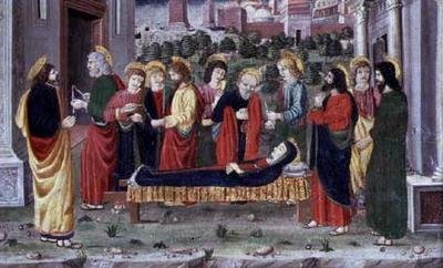 A Szűz halála (predella rekesz), Veneto, 1480 körül alkotó: Italian School