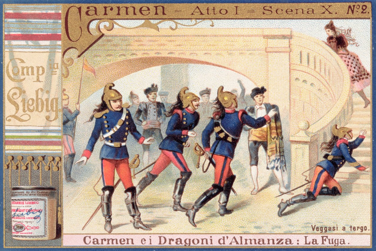 Dísz az I. felvonáshoz, Georges Bizet (1840-1875) Carmen i. jelenete alkotó: Italian School