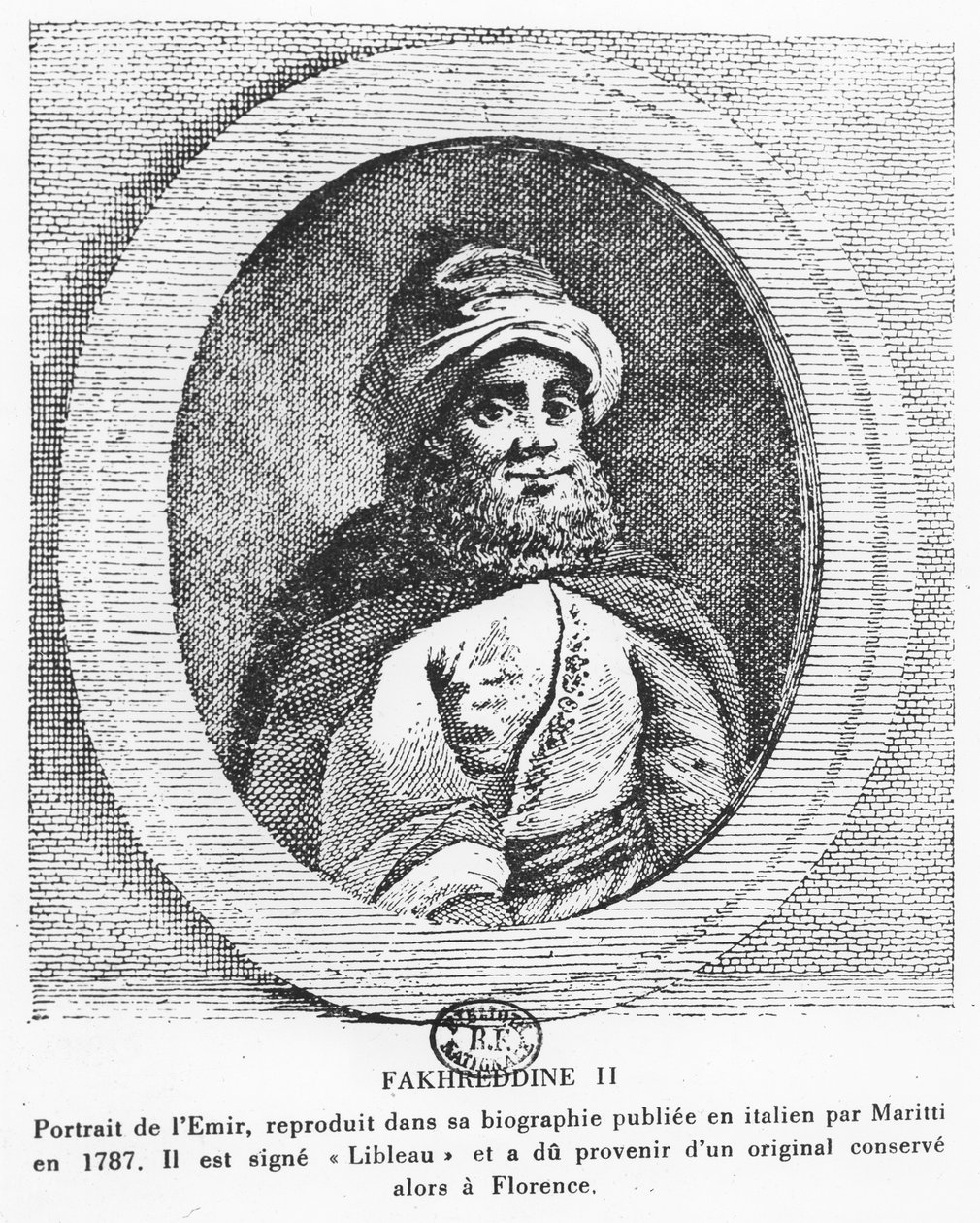 Amir a Fakhr-e-Dinbe megy (metszet) alkotó: Italian School
