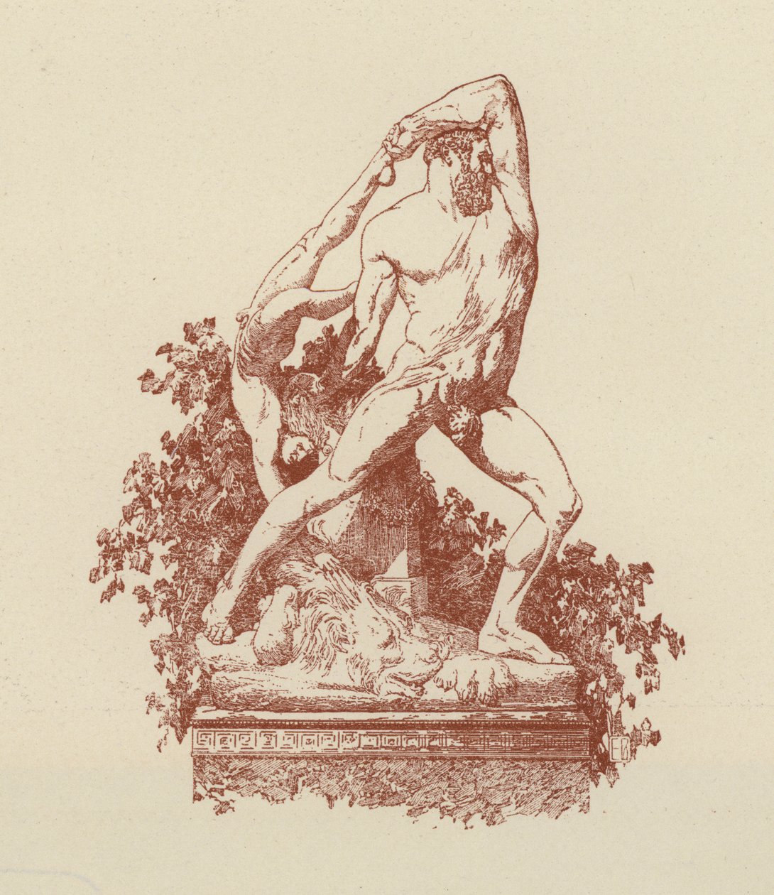 Herkules és Lica Canova (litográfia) alkotó: Italian School