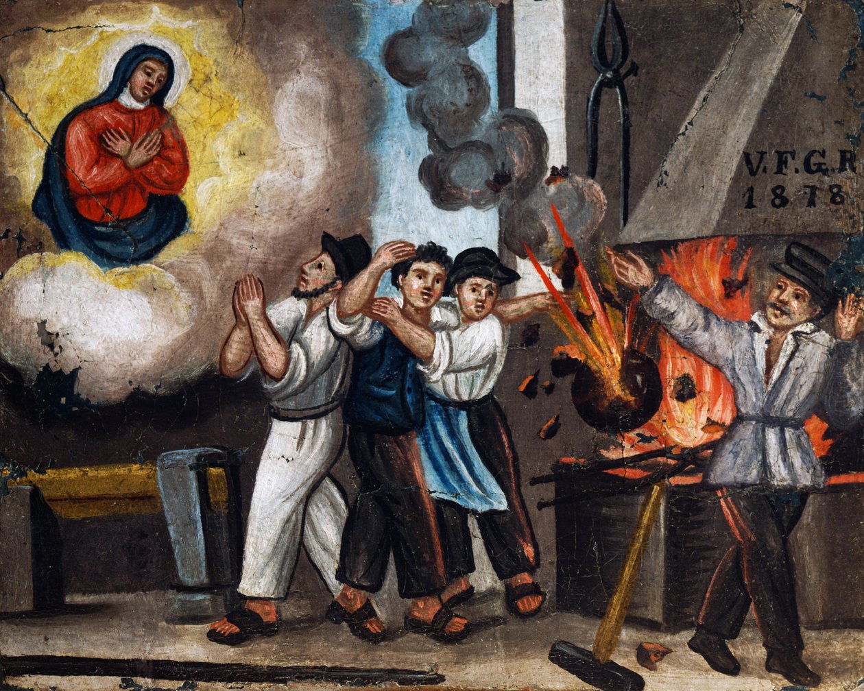 Robbanás a munkahelyen, ex-voto alkotó: Italian School