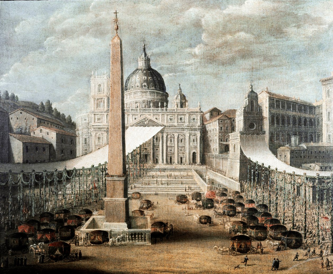 Corpus Christi ünnepe a római Szent Péter téren (Festmény alkotó: Italian School