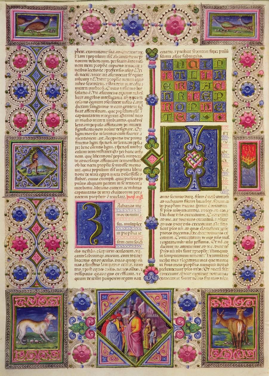 Fol.104v Zakariás próféta könyve, a Borso d