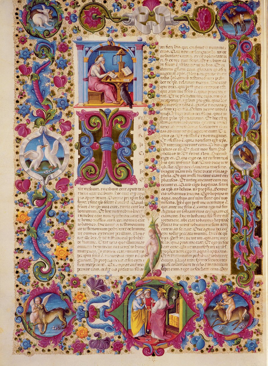 Fol.172v János második evangéliuma, a Borso d