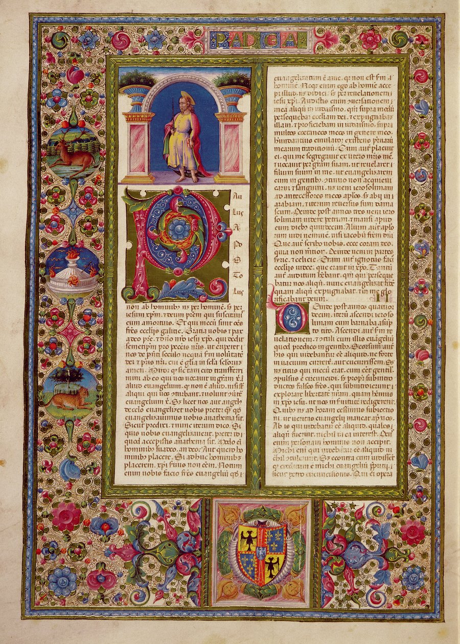 Fol.195v Szent Pál levele Cortinához, a Borso d