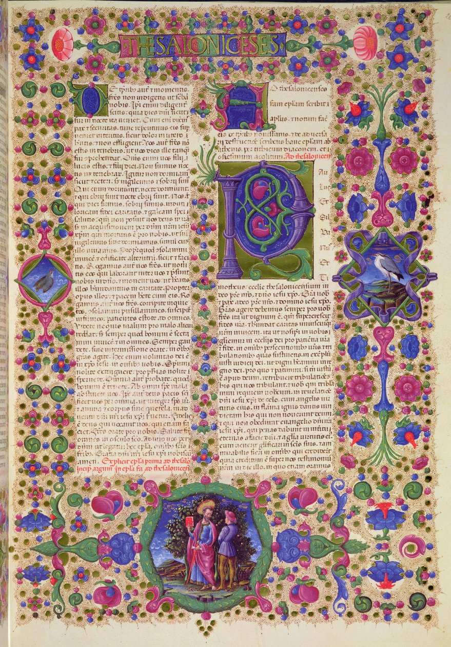 Fol.207r Szent Pál második levele a thesszalonikaiakhoz, a Borso d
