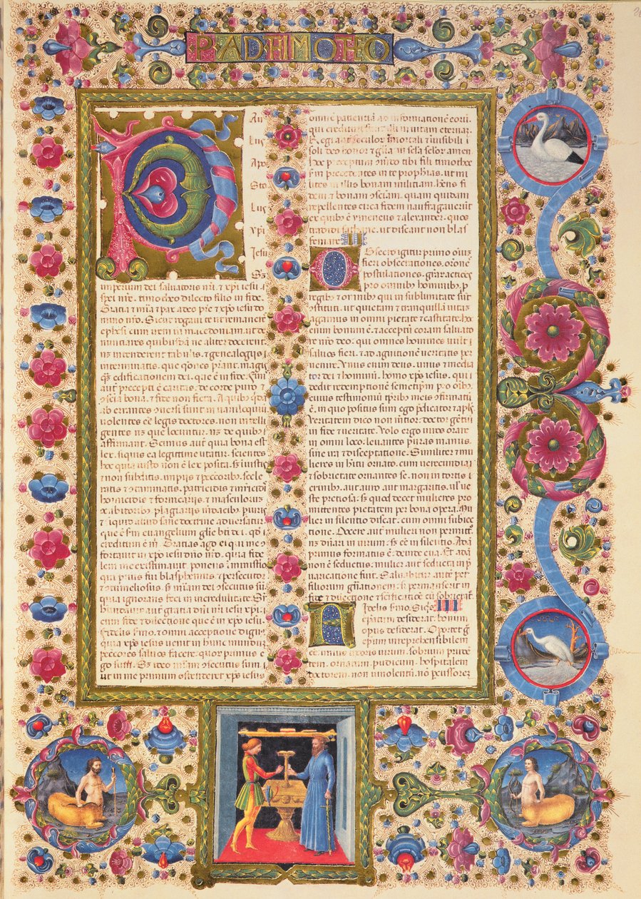 Fol.208r Szent Pál levele Timóteusnak, a Borso d