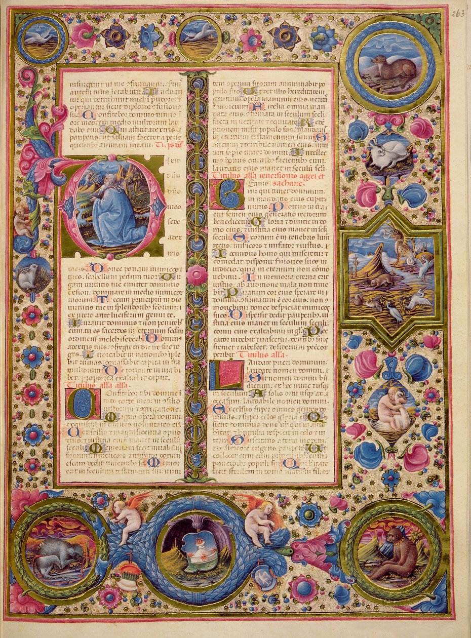 Fol.263r Zaccharia könyve, a Borso d