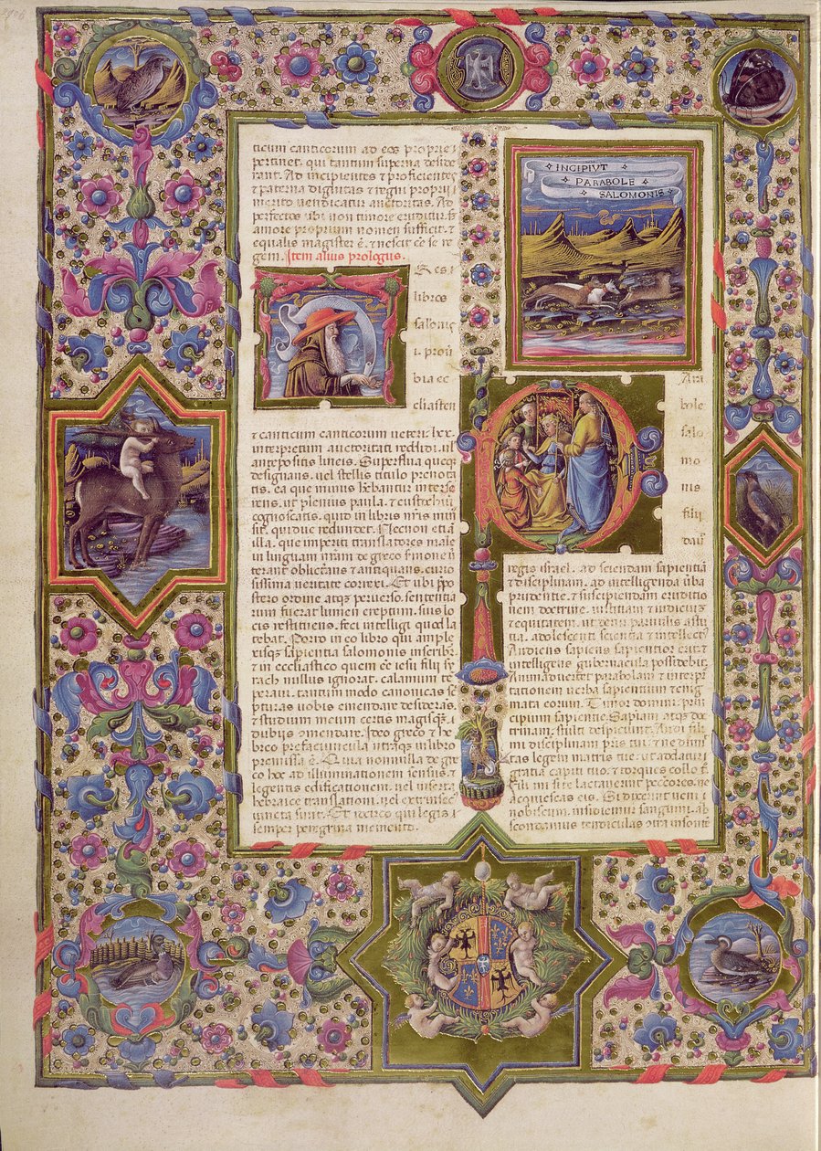 Fol.270v Salamon könyvének nyitása, a Borso d