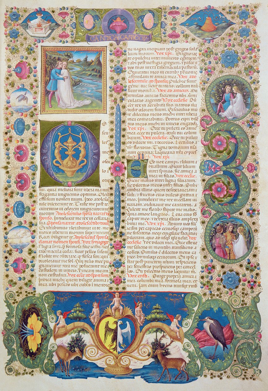 Fol.284r Az Énekek éneke, a Borso d