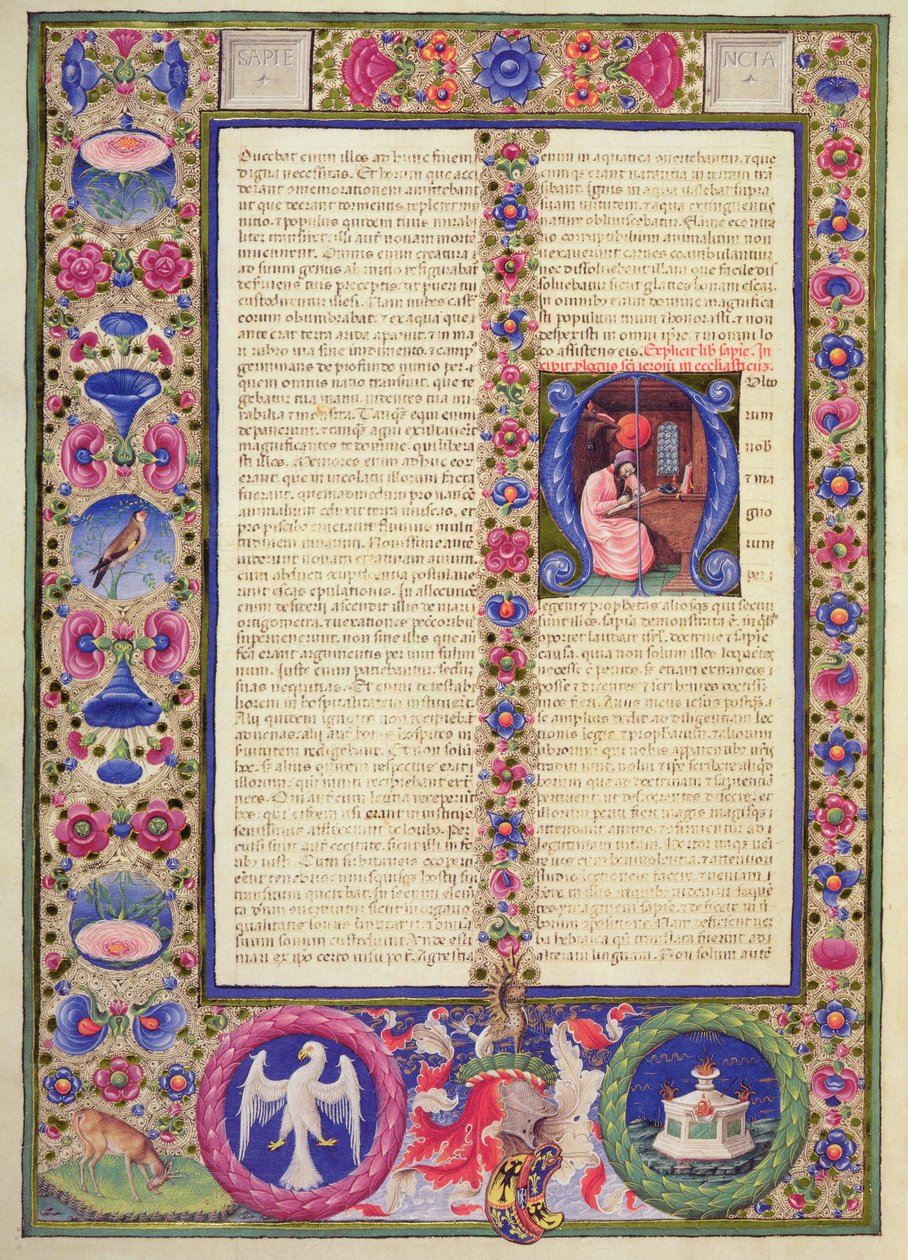 Fol.292v Ecclesiasticus prológusának megnyitója, a Borso d
