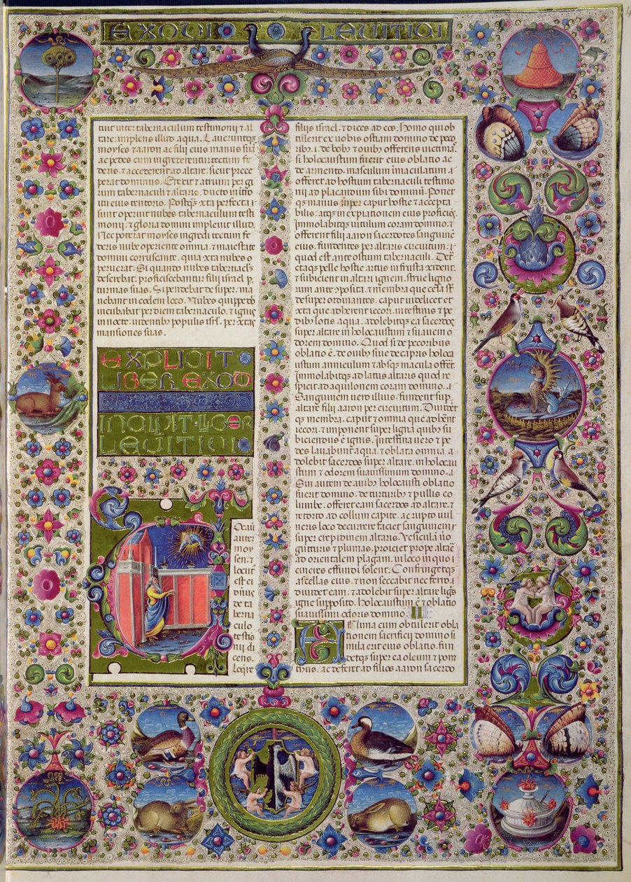 Fol.44r Leviticus nyitószavai, a Borso d