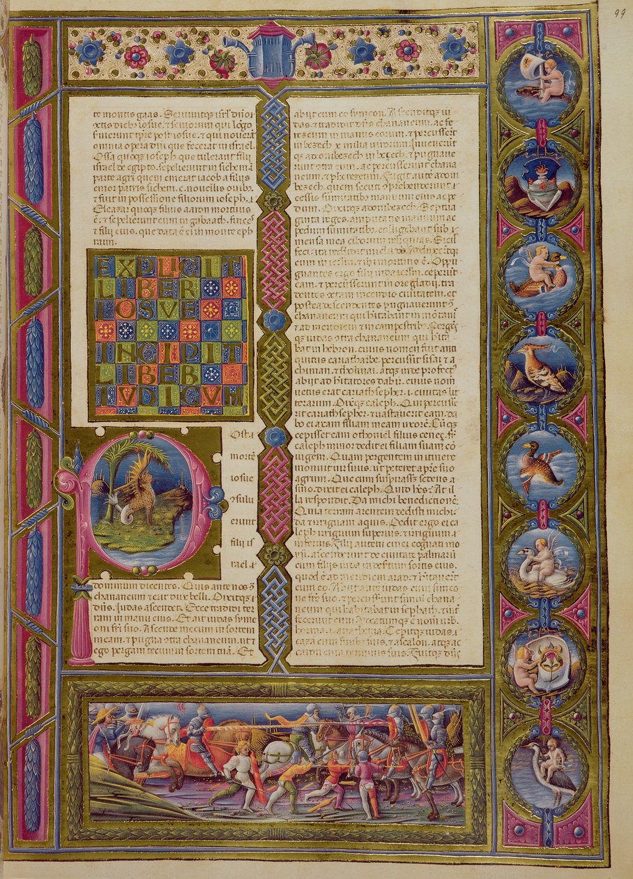 Fol.99r A Zsidó könyv nyitószavai, a Borso d