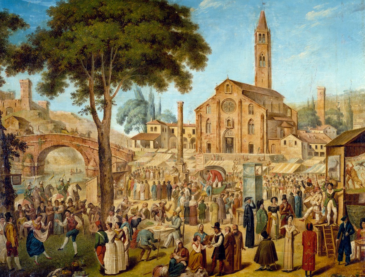 Folkfesztivál az olaszországi Lodi Vecchióban alkotó: Italian School