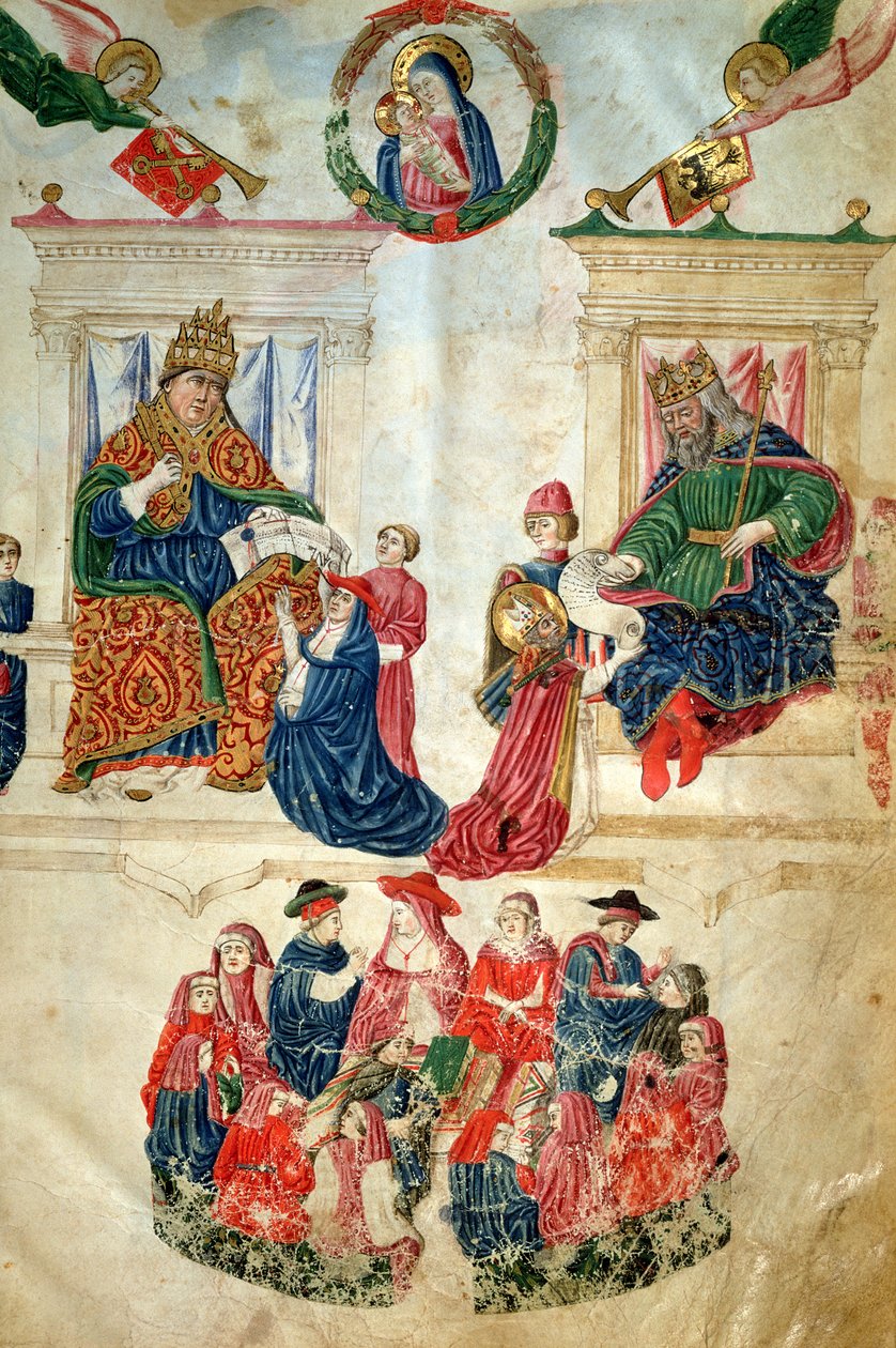 II. Theodosius császár (408-450) megalapította a Bolognai Egyetemet és II. Pál pápa (1417-71) által biztosított kiváltságokat (vellum) alkotó: Italian School